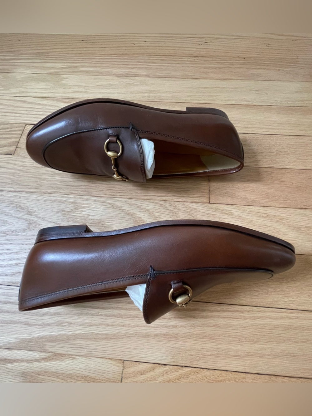 Gucci Brown Horsebit Loafers with Gold Hardware NIB (Sz 36.5) - Picture 8 of 13